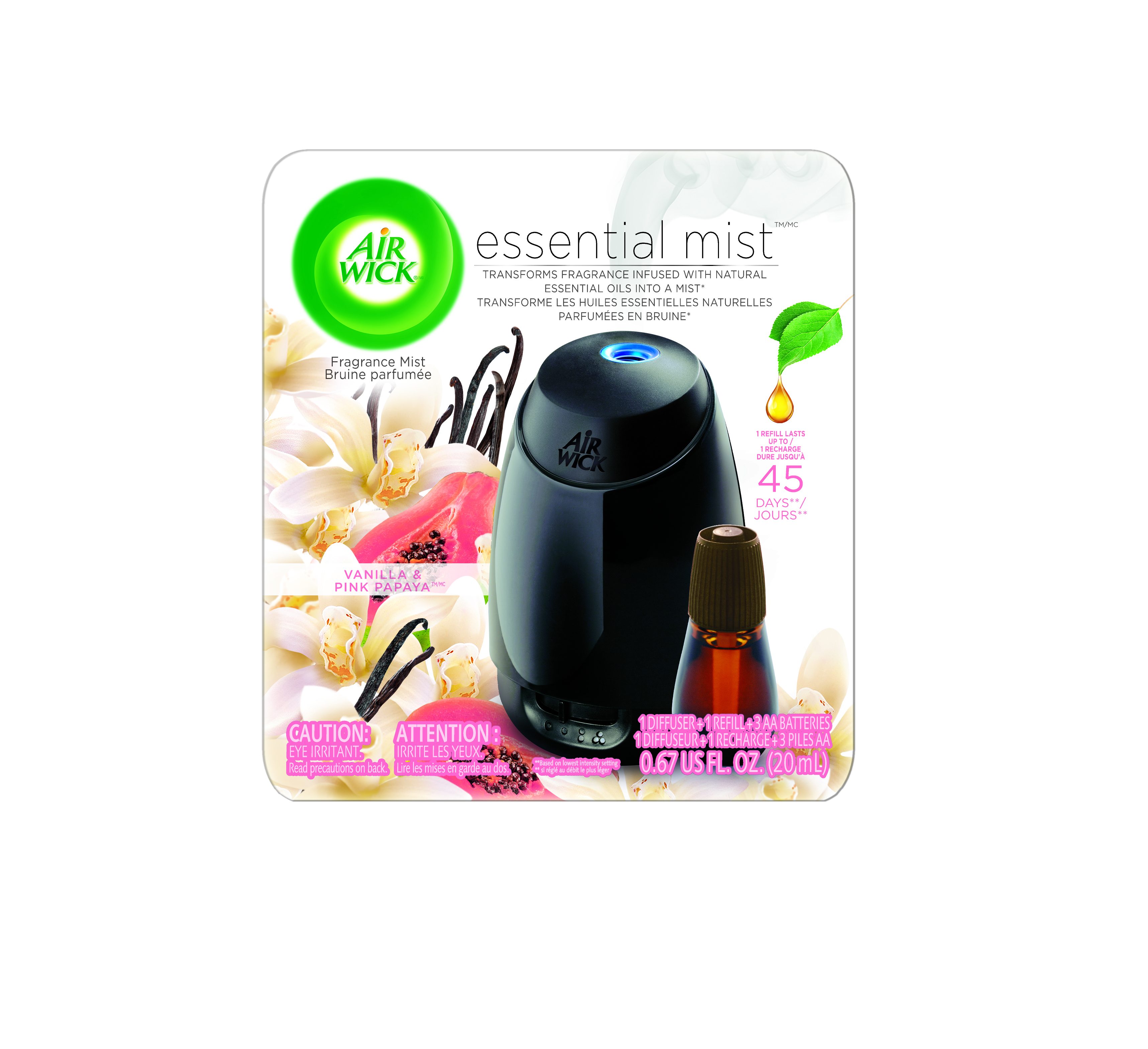 AIR WICK® Essential Mist - Vanilla & Pink Papaya - Kit (Discontinued)